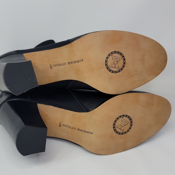 Adrienne Vittadini Leather Ratti Stretch Booties, Black, Like New, Size 11 - Picture 8 of 9